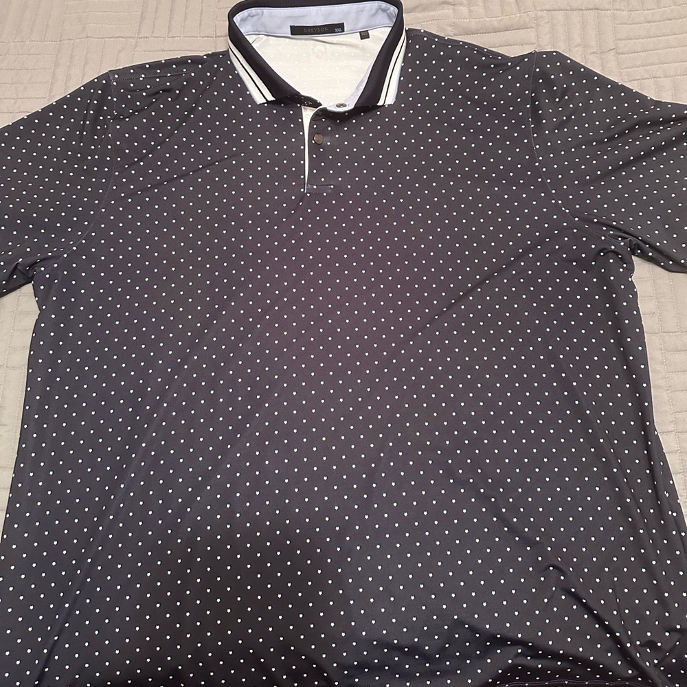 Greyson Black and White Polka Dot Dress Shirt